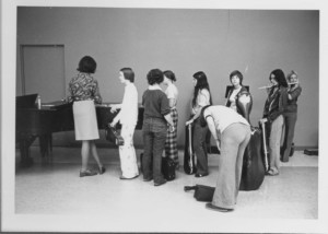 1974. Students Signing-in for TRTO's First Session. September 14, 1974